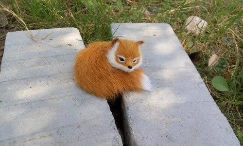 Realistic Fur Fox Plush