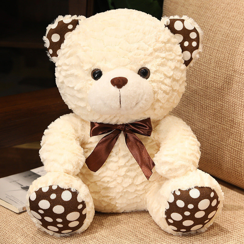 Seated Polka Dot Teddy Bear Doll Plush Toy