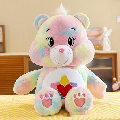 Colorful Bear Doll Expression Plush Toy Rainbow Bear