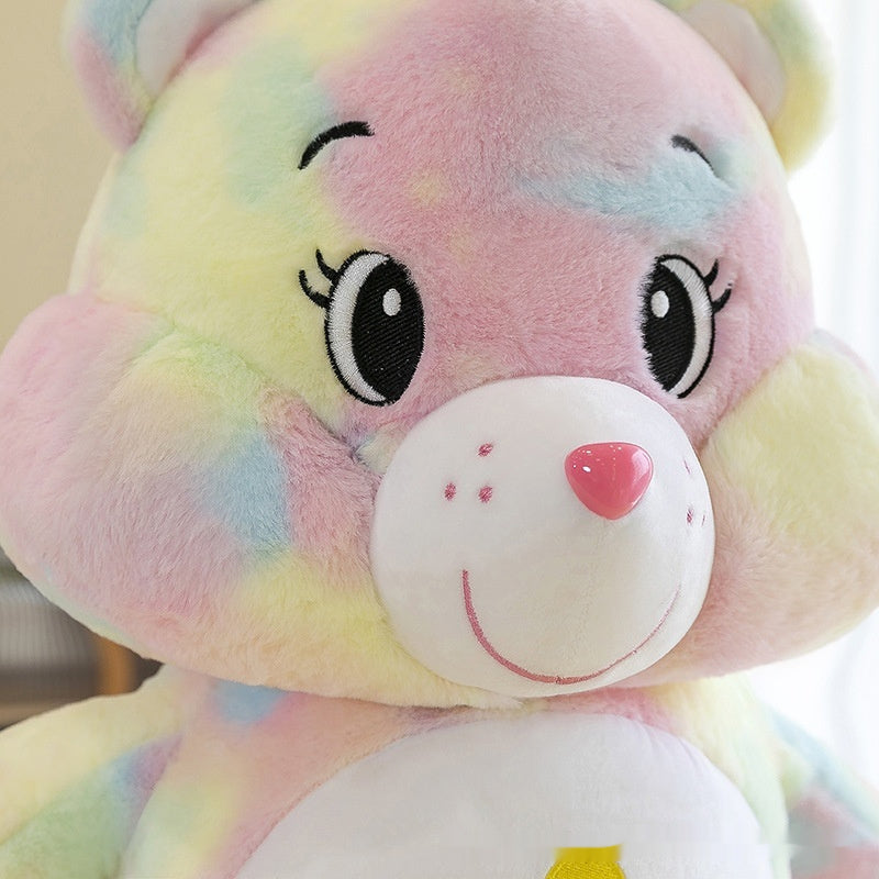 Colorful Bear Doll Expression Plush Toy Rainbow Bear