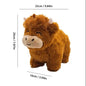 Brown Highland Cow Creative Plush Puppet And Doll