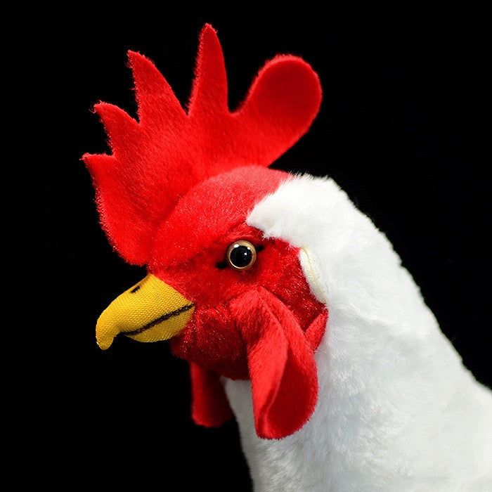 Cute White Rooster Plush Toy Doll