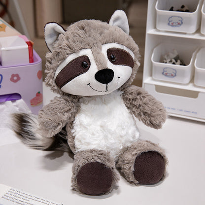 Fox Raccoon Plush Doll Forest Animal Friend Little Wolf Monkey