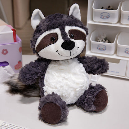 Fox Raccoon Plush Doll Forest Animal Friend Little Wolf Monkey