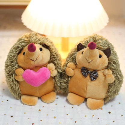 Hedgehog Plush With Cute Little Hedgehog Simulation Doll